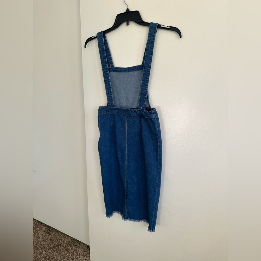 Chic Blue Denim Backless Dress overall - Picture 10 of 13